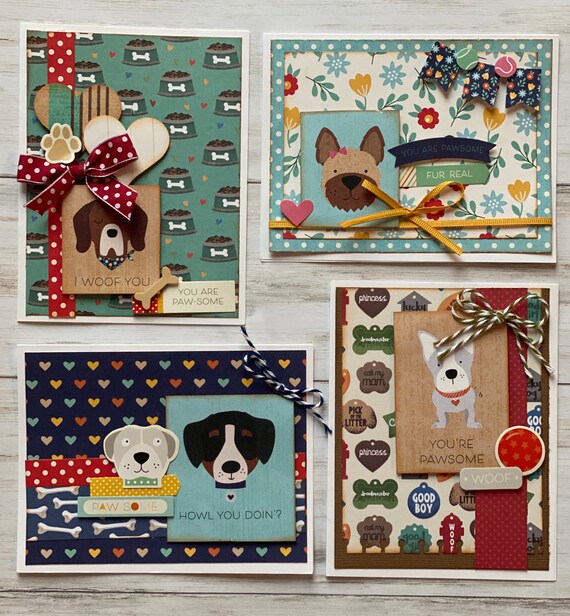 Dog/Puppy Themed Card Kit- 4 pack