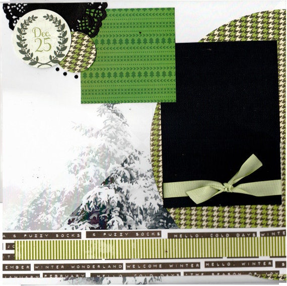 December 25th - Christmas , 2 page scrapbooking layout kit