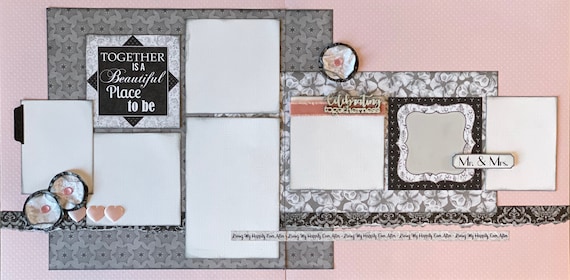Together is a Beautiful Place to Be - Celebrating Togetherness 2 Page Scrapbooking Layout Kit or Premade Scrapbooking Pages