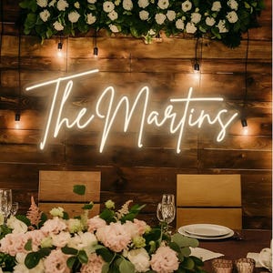 Wedding Neon Sign, Name Neon Sign, Custom Neon Sign Battery Operated, Neon Sign Custom Wedding, Custom Led Neon Sign For Wedding, Wall Decor