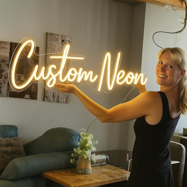 Custom Neon Sign , Neon Sign , Gift for Him/Her , LED Neon Light Sign , Wedding Neon Sign , Personalized Gifts , Home Decor , Wall Decor