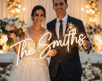 Neon Sign Custom Name, Vintage Name Sign, Custom Neon Sign Battery Operated, Neon Sign Custom Wedding, Custom Led Neon Sign For Wedding