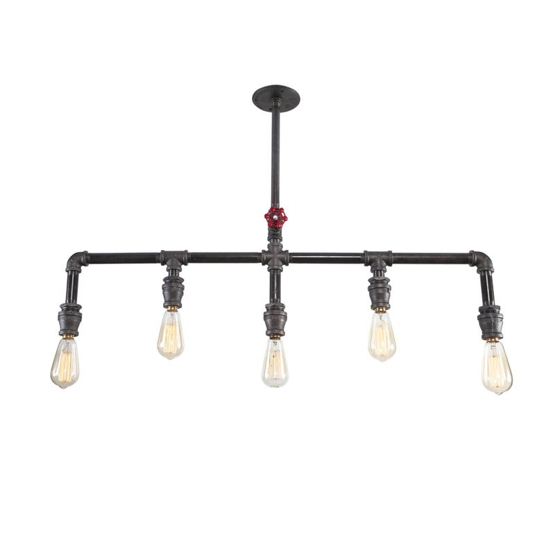 Farmhouse Pulley 3 Light Industrial Chandelier Kitchen Dining Room Lighting Iron Farmhouse Pulley 3 Light Industrial Chandelier Kitchen Dining Room Lighting Iron