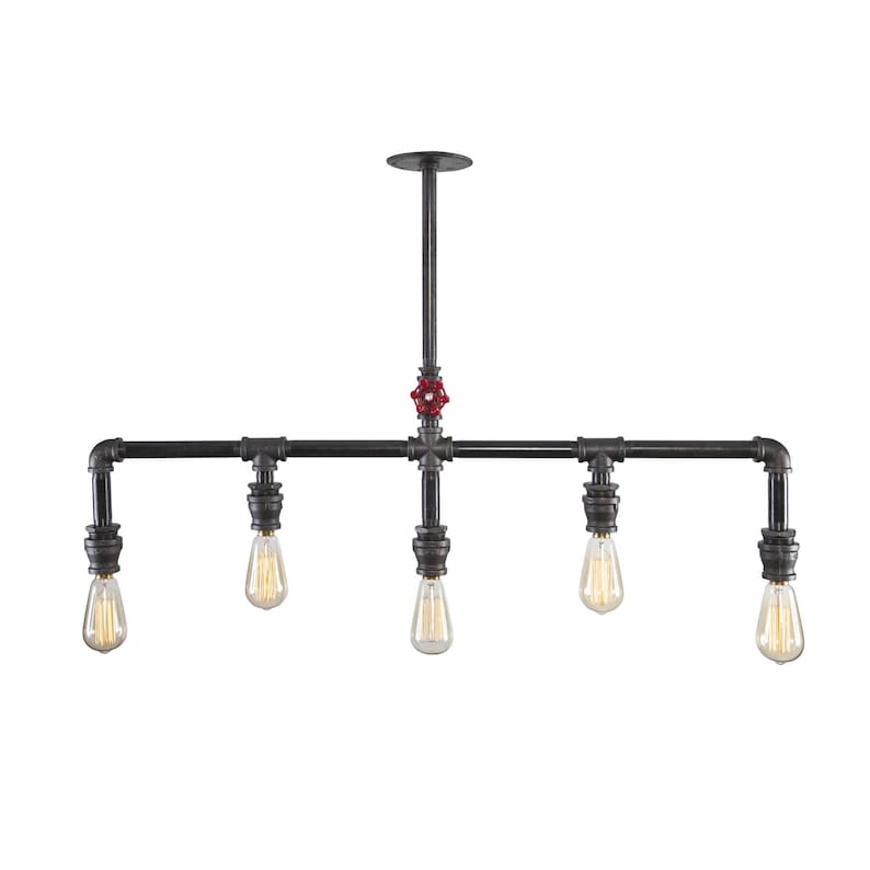 Farmhouse Pulley 3 Light Industrial Chandelier Kitchen Dining Room Lighting Iron Farmhouse Pulley 3 Light Industrial Chandelier Kitchen Dining Room Lighting Iron