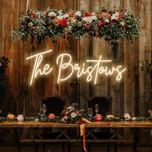 Custom Wedding Neon Sign: Personalized LED Wall Decor