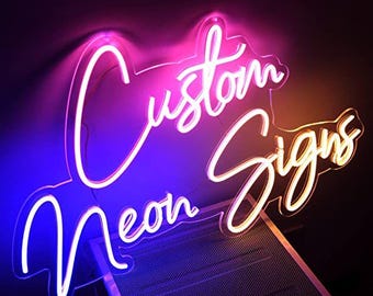 Individuelle Leuchtreklame | Leuchtreklame | Personalisierte Geschenke | Hochzeitsschilder | Leuchtreklamen mit Familiennamen | LED-Neonbeleuchtung | Leuchtreklamen | Namensschilder aus Neon