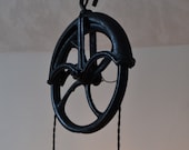 Re-purposed Barn Pulley Industrial Light