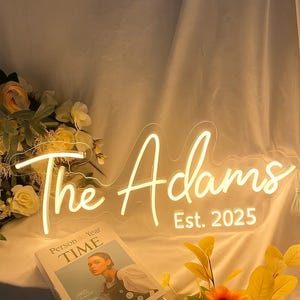 Custom Neon sign Wedding, Personalized Neon Name Sign Wedding Decor, Neon Sign Custom, Wedding Neon Sign Personalized Gifts, Neon Wall Decor image 17