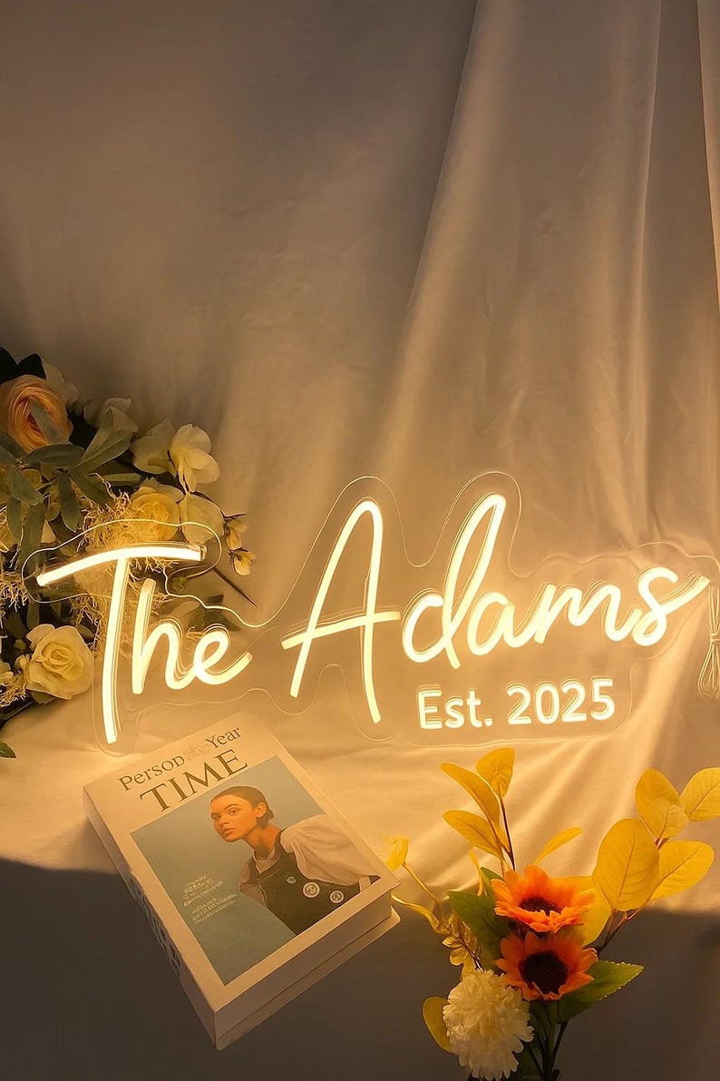 Custom Neon sign Wedding, Personalized Neon Name Sign Wedding Decor, Neon Sign Custom, Wedding Neon Sign Personalized Gifts, Neon Wall Decor image 17
