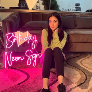 Custom Neon Sign Wall Art Decor | Party Neon Sign | Pink Neon Sign | Wedding Neon Sign | Birthday Neon Sign | Neon Sign | LED Neon Light