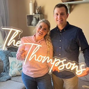 Custom Neon sign Wedding, Personalized Neon Name Sign Wedding Decor, Neon Sign Custom, Wedding Neon Sign Personalized Gifts, Neon Wall Decor image 1