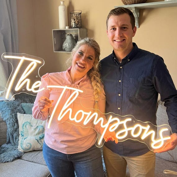 Custom Neon sign Wedding, Personalized Neon Name Sign Wedding Decor, Neon Sign Custom, Wedding Neon Sign Personalized Gifts, Neon Wall Decor