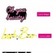 May include: Three examples of neon signs with different acrylic shapes. The first sign is pink and says "Oh you beauty!" and is cut to shape. The second sign is yellow and says "Lash Bar" and is cut to letter. The third sign is white and says "Sunbeds" and is cut to square.