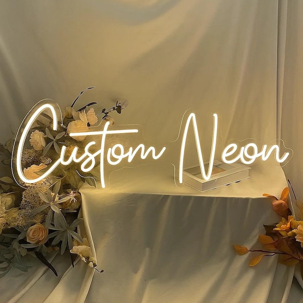 Letrero de Neón Personalizado | neón | Letrero de neón elegante para su Dormitorio, Negocio u Hogar | Luz de Neón del LED