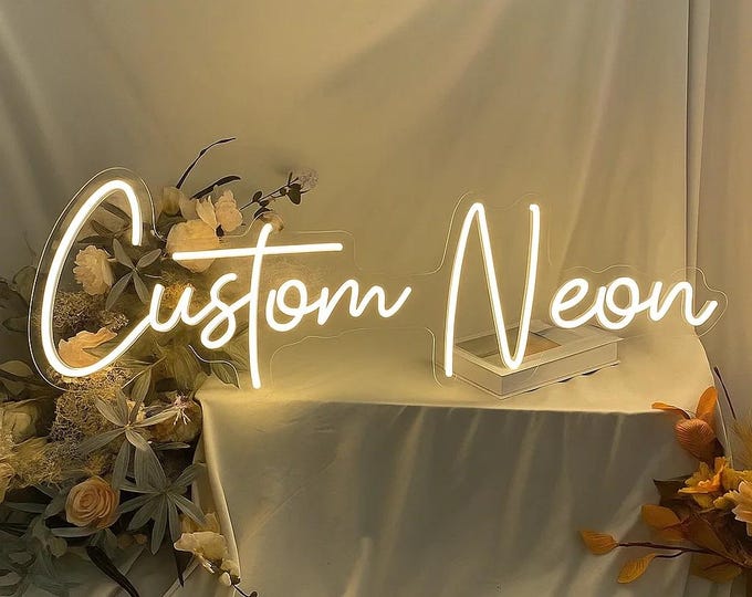Custom Neon Sign | Neon Lights｜Personalized Gifts | Nursery Name Sign | Personalized Neon | LED Light Neon Sign｜Wall Decor | Custom Sign