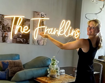 Custom Neon Sign, Neon Signs, Wedding Neon sign, LED Neon Light Sign, Personalized Neon Sign, Home Decor, Wall Decor, Gift for him/her