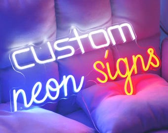 Letrero de Neón Personalizado | neón | Letrero de neón elegante para su Dormitorio, Negocio u Hogar | Luz de Neón del LED