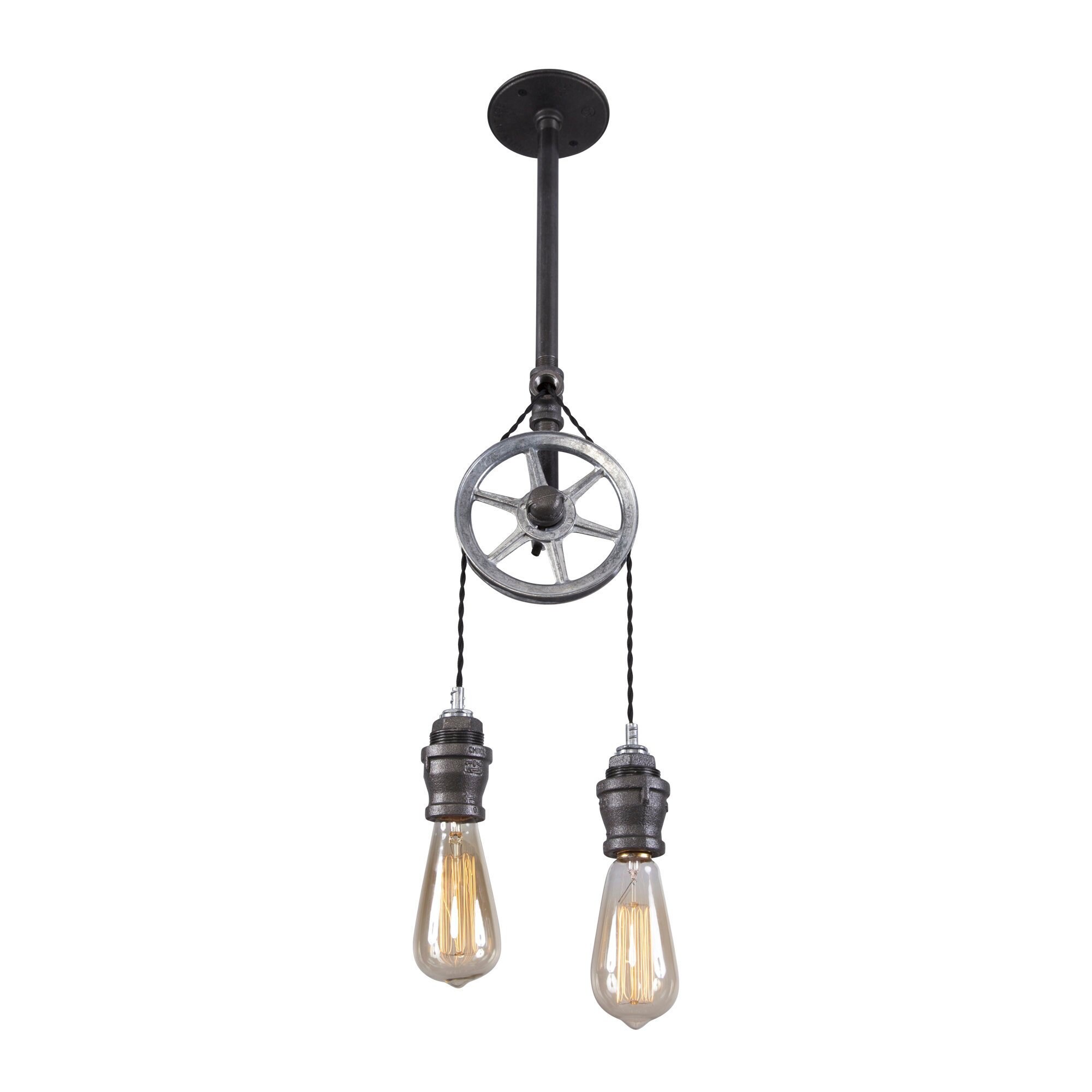Pulley Light Metal Light Steampunk Ceiling Light | Etsy