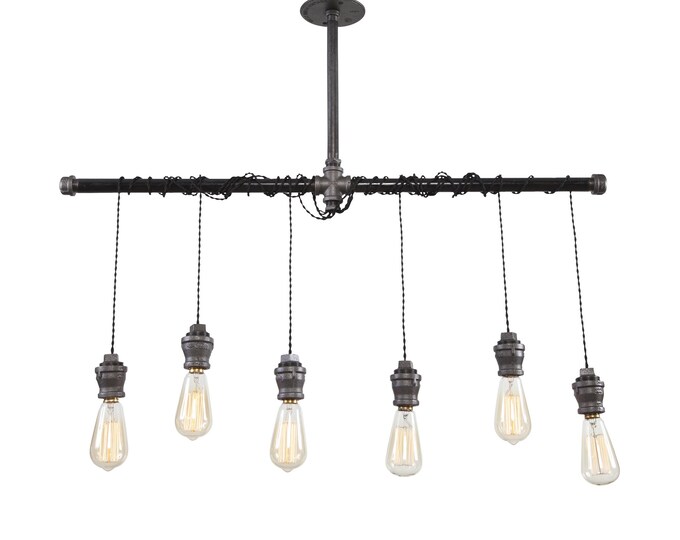 Industrial Tbar Pendant Light Chandelier / Urban Pipe Ceiling Etsy