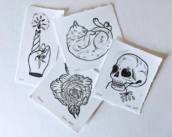 Mini Mystic Linocutprint