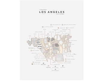 Los Angeles Map Print