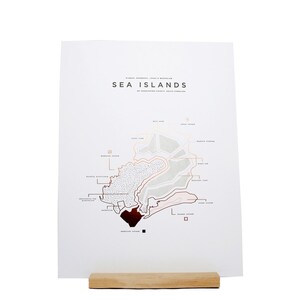 Sea Island Map Print - Etsy
