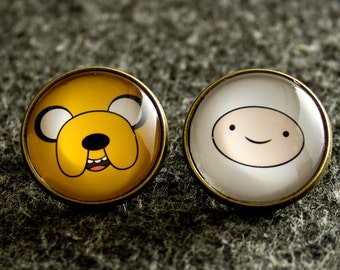 Adventure Time Finn & Jake / Pack 2 Round Pin 20 mm/  Special for Adventure Time lovers