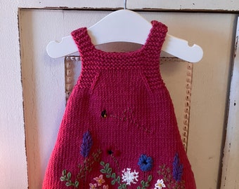 Wild Flower Baby Kleid PDF Strickanleitung (Englisch)