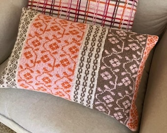 Flower Fun kussen pdf-patroon en inglés y holandés