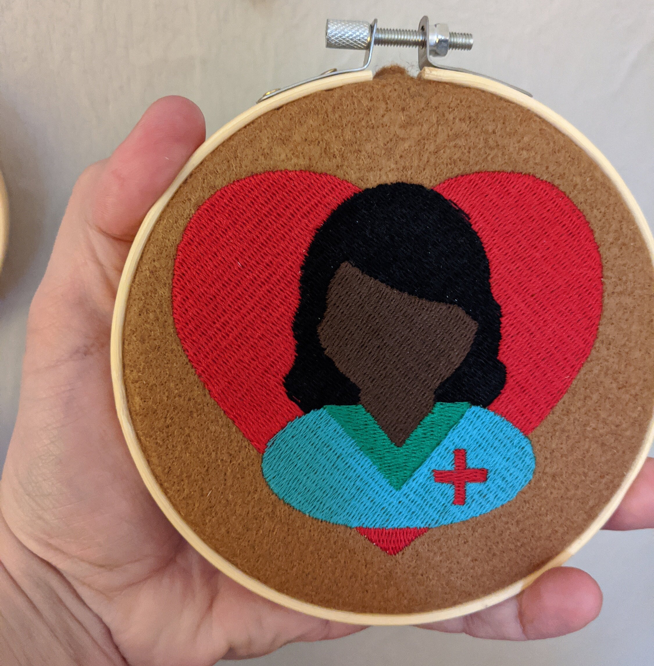 Embroidery design download nurse heart support nhs machine  etsy 