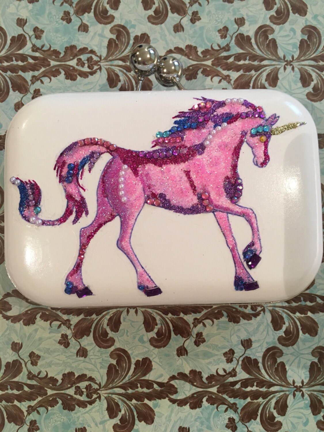Sparkly Unicorn clutch purse Etsy