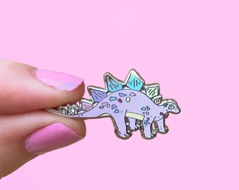 Stegosaurus enamel Pin, jurassic park, Dinosaur enamel pin, stegosaurus pin badge, boy dino gift, dinosaur pin badge, gift for her