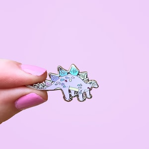 Stegosaurus enamel Pin, jurassic park, Dinosaur enamel pin, stegosaurus pin badge, boy dino gift, dinosaur pin badge, gift for her image 4