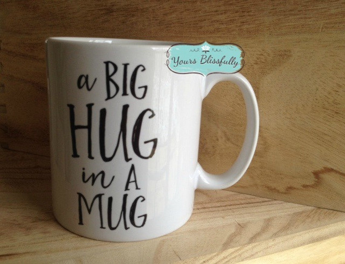 Hug Mug Gift Big Hug Mug Stocking Filler Stuffer Thinking Etsy