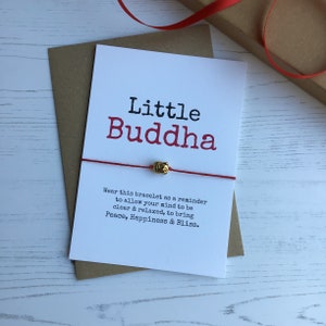 Gold Buddha Bracelet, Buddha Yoga Gift, Meditation Gift, Golden Buddha Card, Ascension Gift, Awakening Gift,