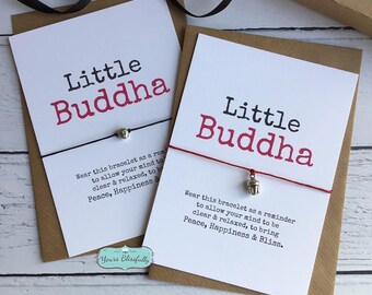 Buddha Bracelet, Yoga Gift, Yoga Buddha Friendship Bracelet, Difficult Times Gift, Buddha Self Empowerment Card, Wellness Gift