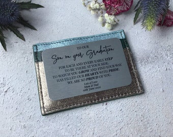 Son Graduation Wallet Card, Son Wallet Insert, Graduation for Son, Graduation Congratulations Card, Gift for Graduate