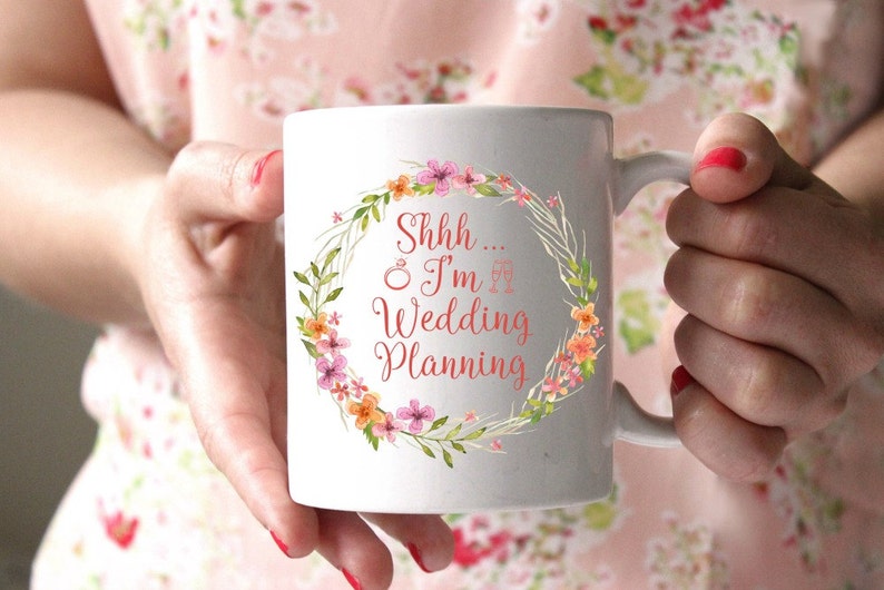 Wedding Planning Mug, Bride to Be Gift, Engagement Mug, Wedding Gift, image 1