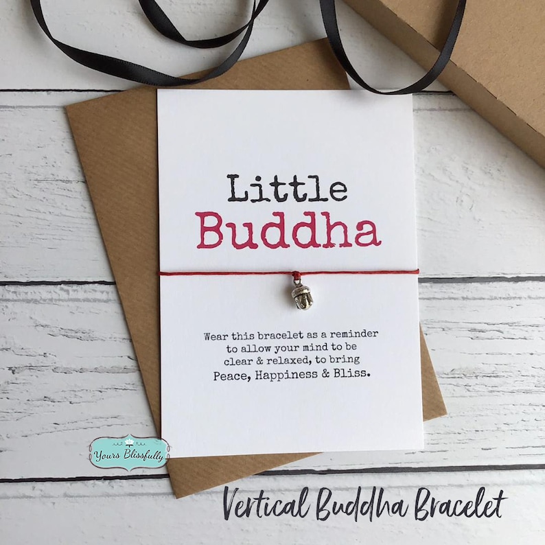 Buddha Bracelet, Yoga Gift, Yoga Buddha Friendship Bracelet, Difficult Times Gift, Buddha Self Empowerment Card, Wellness Gift image 3