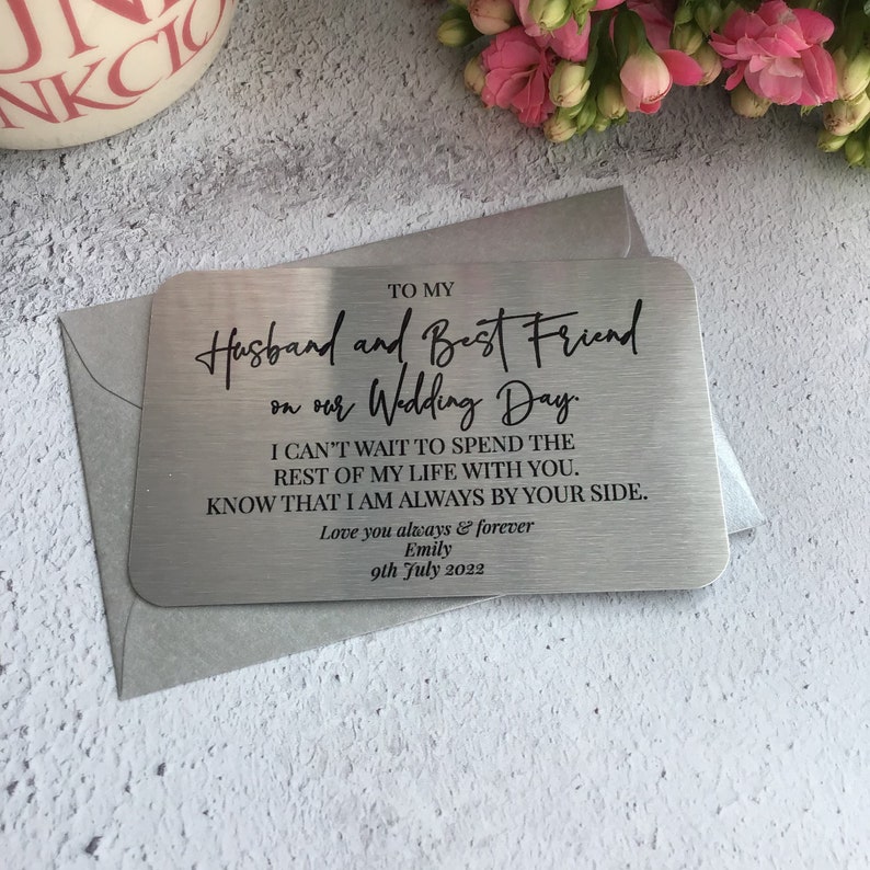 Husband and Best Friend Wedding Gift Personalised Husband Etsy