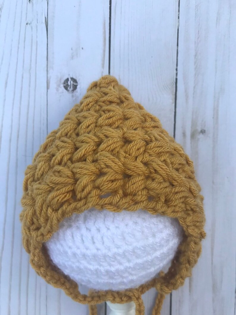 crochet pixie bonnet