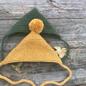 Hand Knitted Ribbed Pixie Bonnet - Pistachio main image 0