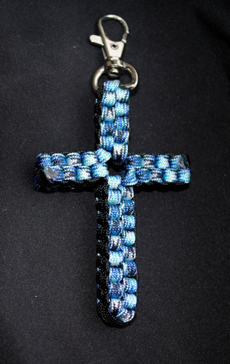 Paracord Cross Keychains Etsy