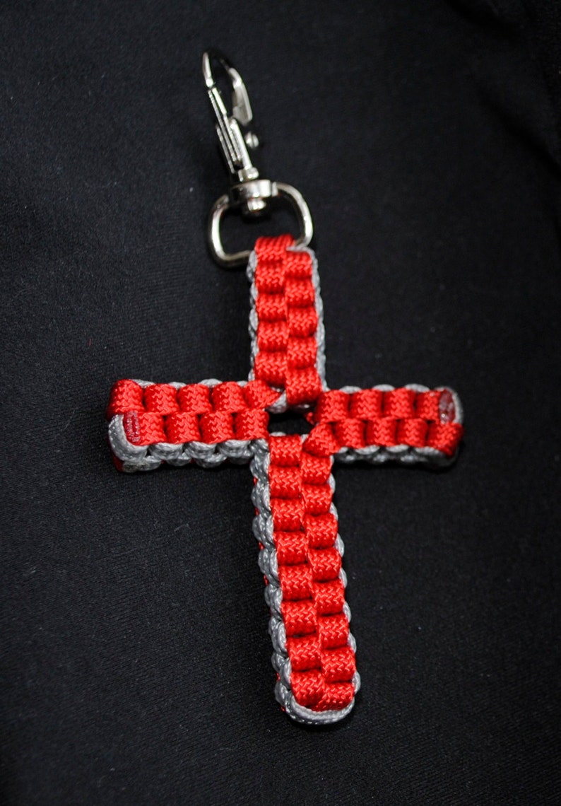 Paracord Cross Keychains Etsy
