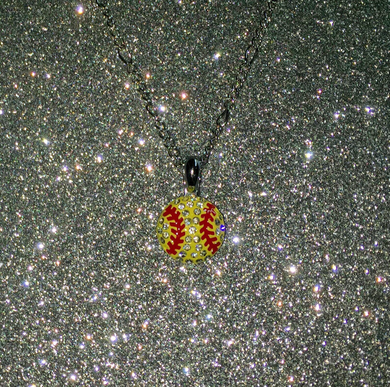 Softball Necklace Etsy