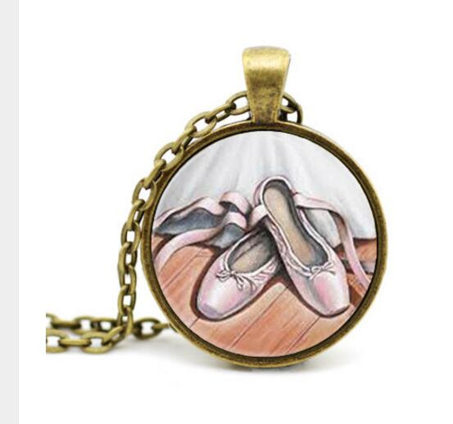 ballet necklace - ballet shoes necklace - ballet jewelry - ballet pendant - ballerina shoes necklace - ballerina shoes pendant