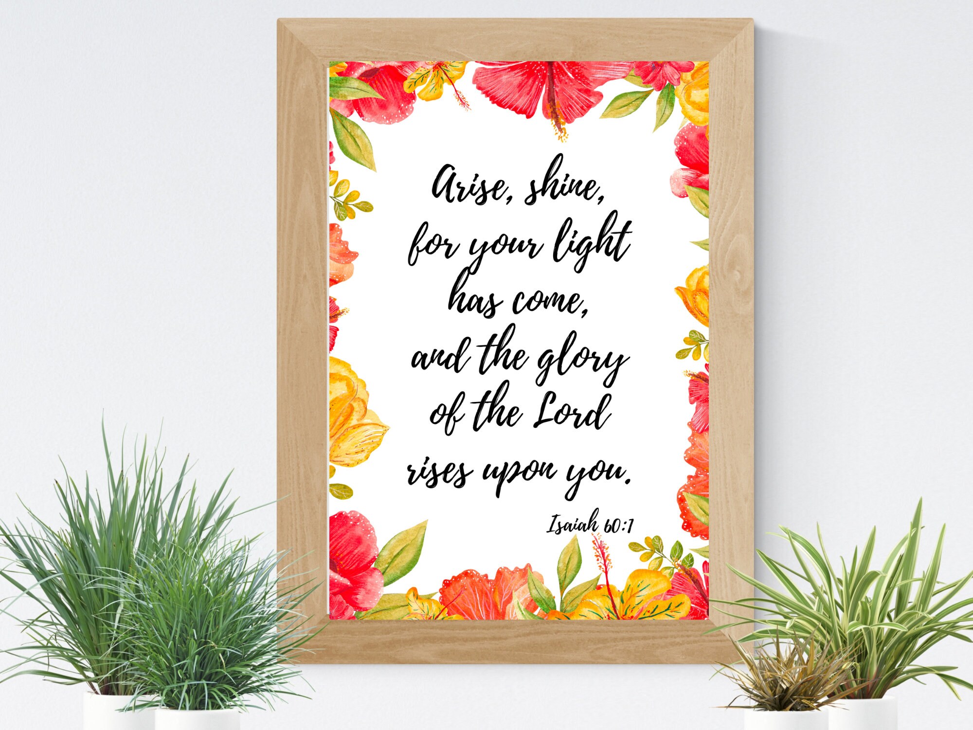Arise, Shine for Your Light Has Come Digital Print - Isaiah 60:1 ...