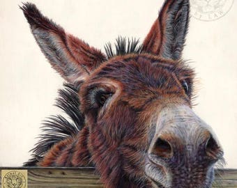 donkey print  etsy