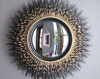 Porcupine Quill Mirror, Convex, 31 in., Dark-Tip
