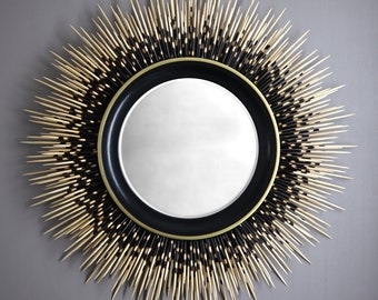 Porcupine Quill Mirror - 33 in. - Ivory-Tip quills